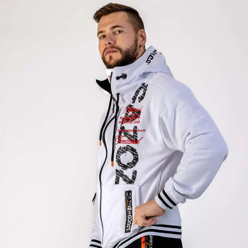GAZOZ Original Zipper Hoodie White