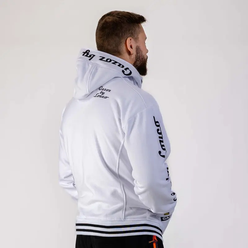 GAZOZ Original Zipper Hoodie White