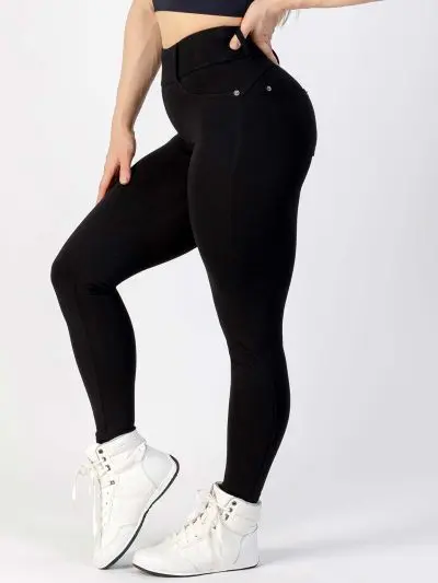 BRASIL BEAUTY Heart Leggings Black