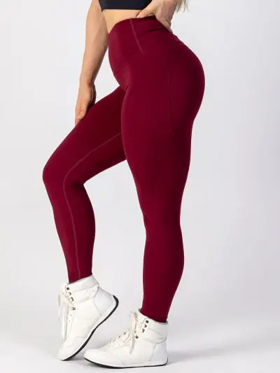 Brasil Beauty Long Leggings Heart Push Up Dark Red