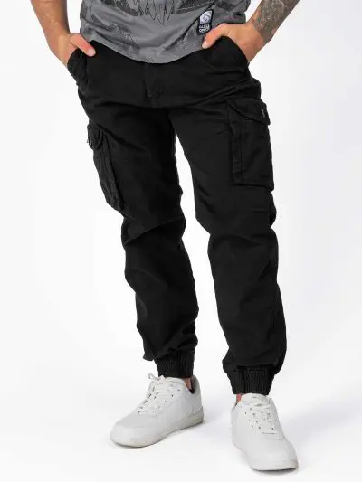 GAZOZ Cargo Trousers 23308 Black