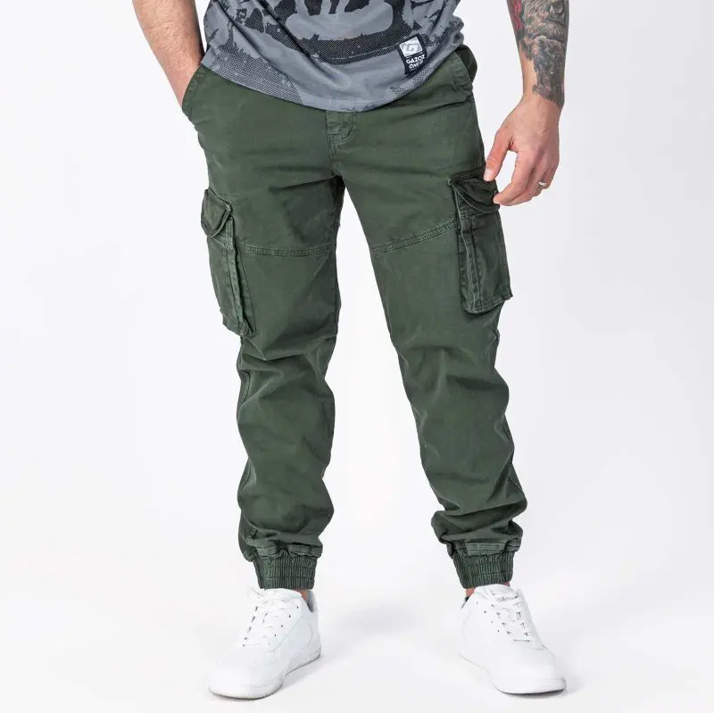 GAZOZ Cargo Trousers 23308 Army Green
