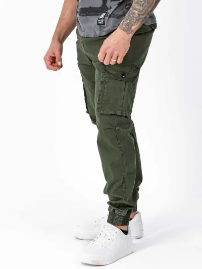 GAZOZ Cargo Trousers 23308 Army Green