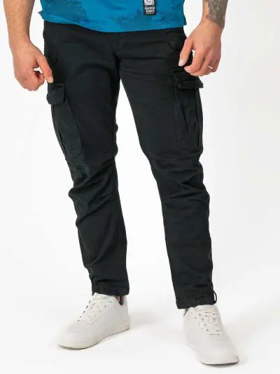GAZOZ Cargo Trousers 7606 Black
