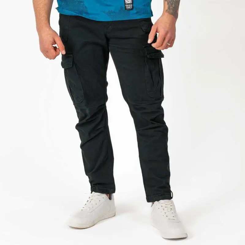 GAZOZ Cargo Trousers 7606 Black