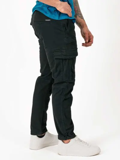 GAZOZ Cargo Trousers 7606 Black