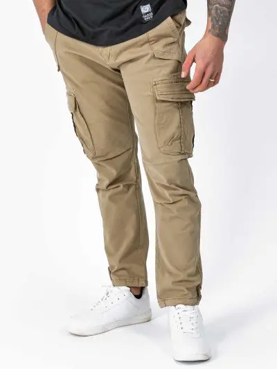 GAZOZ Cargo Trousers 7606 Khaki