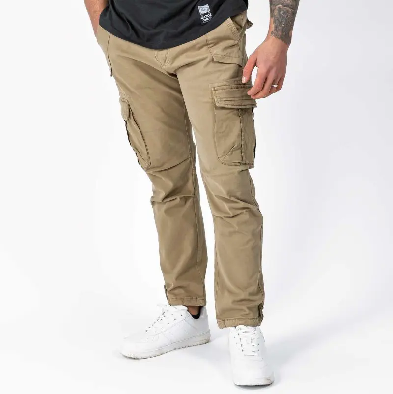GAZOZ Cargo Trousers 7606 Khaki