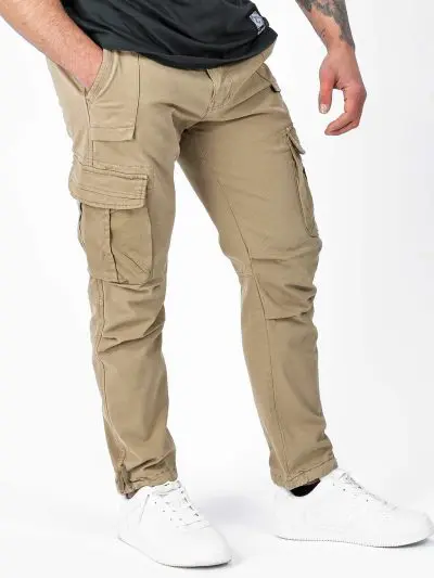 GAZOZ Cargo Trousers 7606 Khaki
