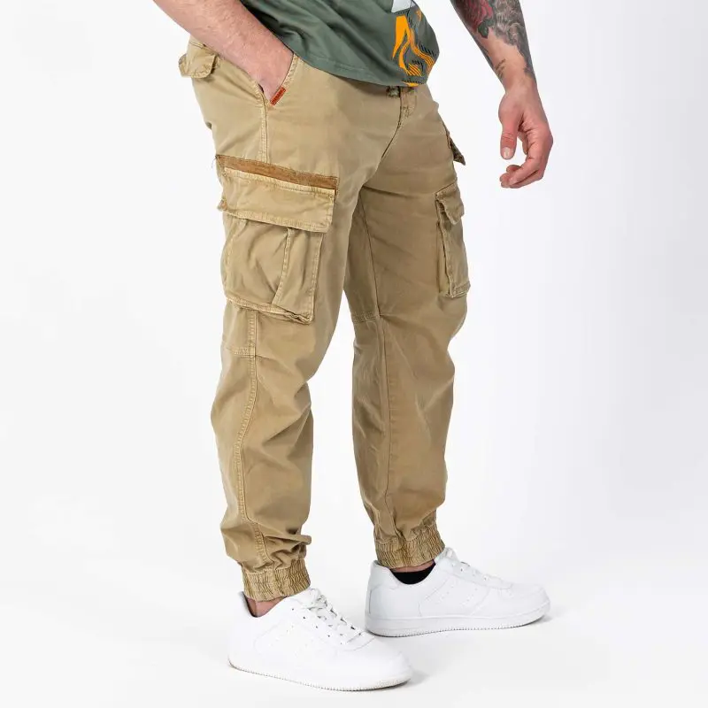 GAZOZ Cargo Trousers 9321 Khaki