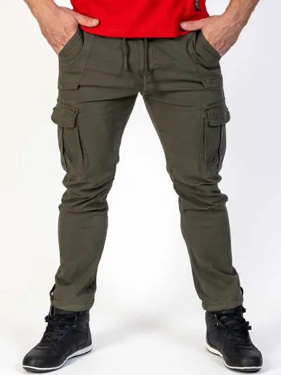 GAZOZ Cargo Trousers 7606 Army Green