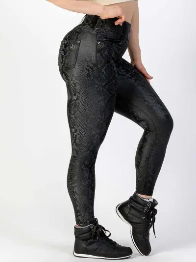 BRASIL BEAUTY Paloma EcoSleek™ Snake Skin Jeans Leggings