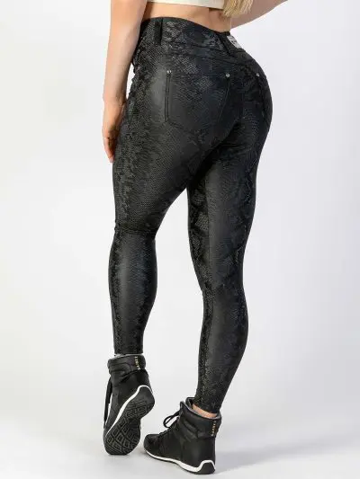 BRASIL BEAUTY Paloma EcoSleek™ Snake Skin Jeans Leggings