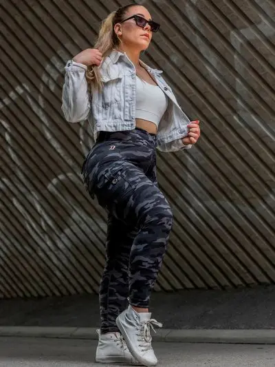 BRASIL BEAUTY Destiny Thigh Pocket Leggings Dark Camo