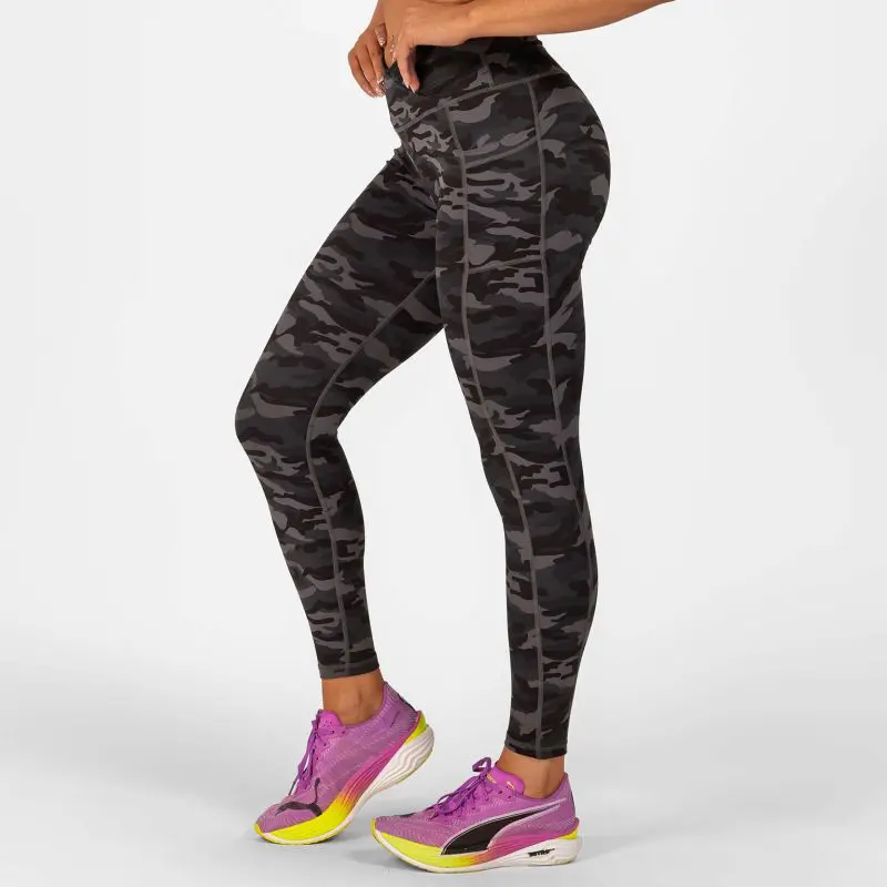 BRASIL BEAUTY Beverly Cross Waist Pocket Leggings Dark Camo
