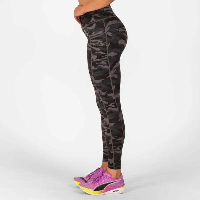 BRASIL BEAUTY Beverly Cross Waist Pocket Leggings Dark Camo
