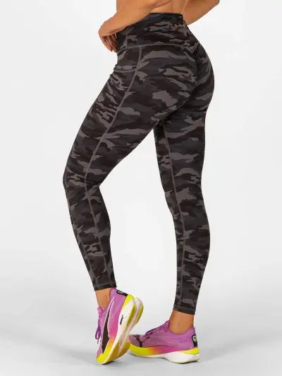 BRASIL BEAUTY Beverly Cross Waist Pocket Leggings Dark Camo