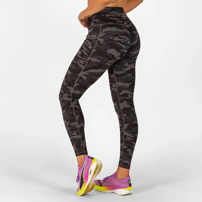 BRASIL BEAUTY Beverly Cross Waist Pocket Leggings Dark Camo