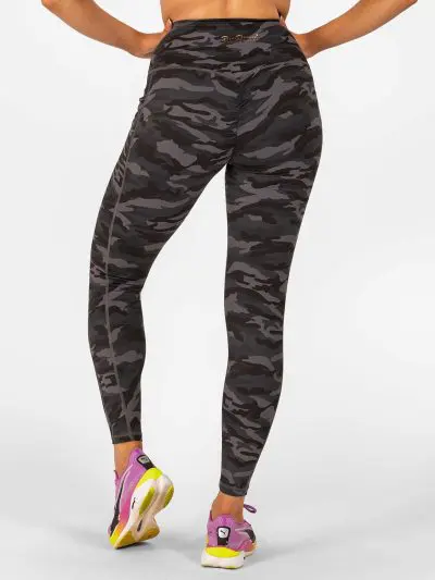 BRASIL BEAUTY Beverly Cross Waist Pocket Leggings Dark Camo