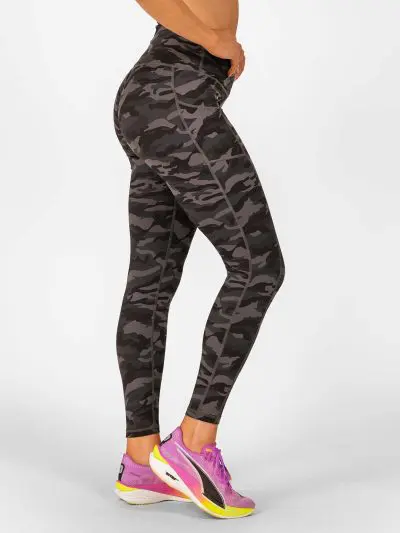 BRASIL BEAUTY Beverly Cross Waist Pocket Leggings Dark Camo