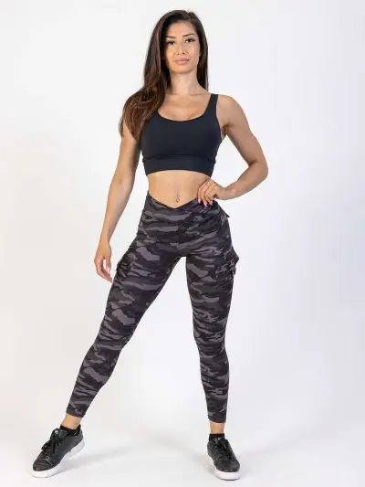BRASIL BEAUTY Carolina Thigh Pocket Leggings Dark Camo