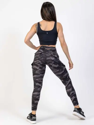BRASIL BEAUTY Carolina Thigh Pocket Leggings Dark Camo