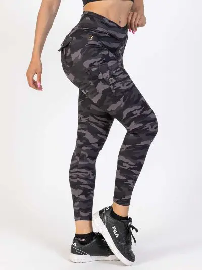 BRASIL BEAUTY Carolina Thigh Pocket Leggings Dark Camo