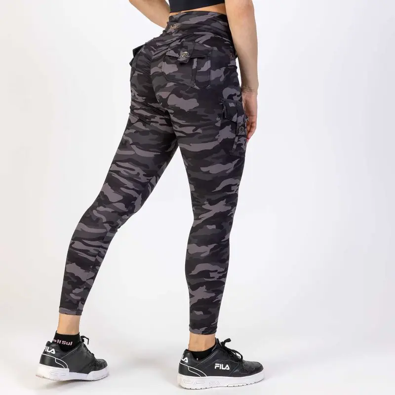 BRASIL BEAUTY Carolina Thigh Pocket Leggings Dark Camo
