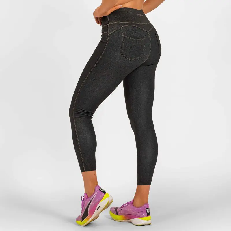 BRASIL BEAUTY Denim-Look Thermo Leggings Anthra