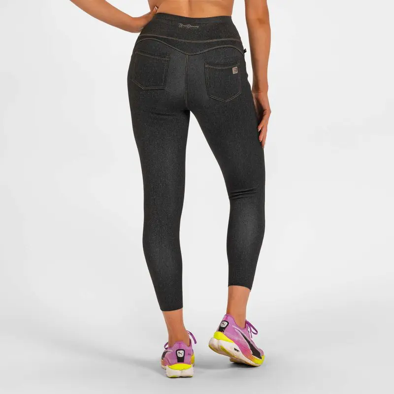 BRASIL BEAUTY Denim-Look Thermo Leggings Anthra