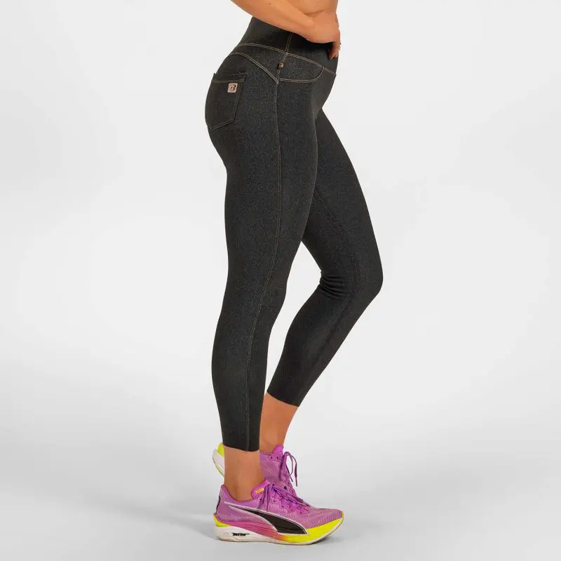 BRASIL BEAUTY Denim-Look Thermo Leggings Anthra
