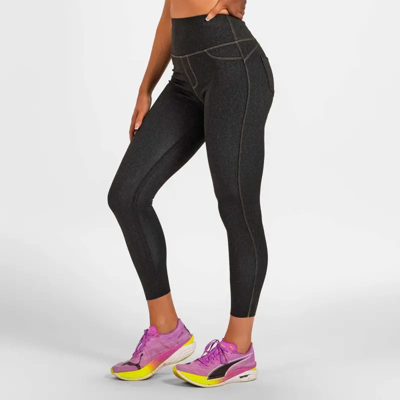 BRASIL BEAUTY Denim-Look Thermo Leggings Anthra