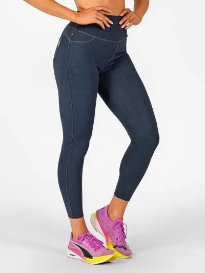 BRASIL BEAUTY Denim-Look Thermo Leggings Dark Blue