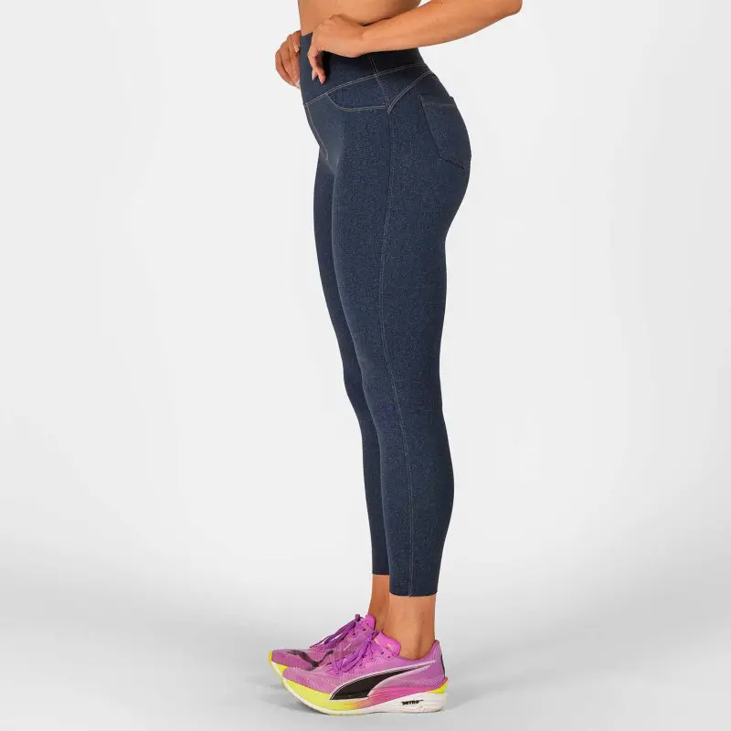 BRASIL BEAUTY Denim-Look Thermo Leggings Dark Blue