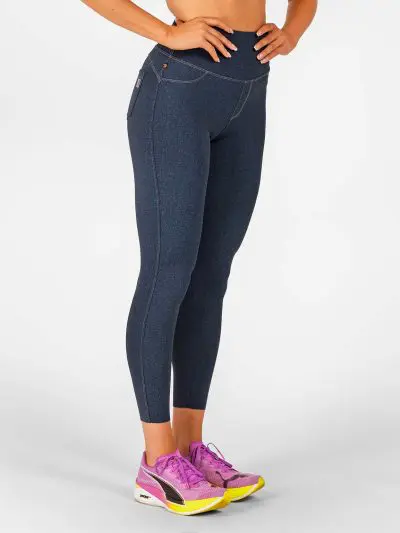BRASIL BEAUTY Denim-Look Thermo Leggings Dark Blue