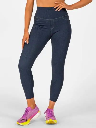 BRASIL BEAUTY Denim-Look Thermo Leggings Dark Blue