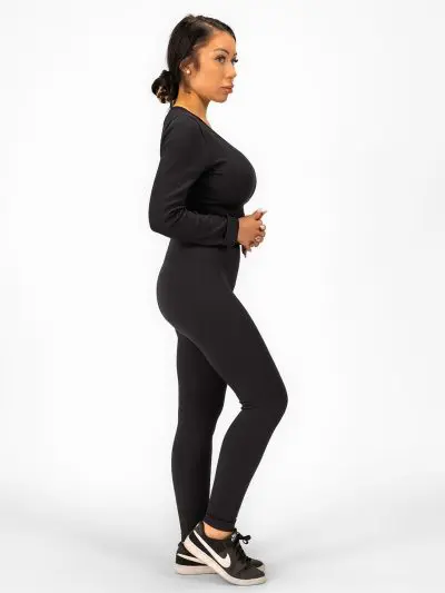 BRASIL BEAUTY Selena Ribbed Long Sleeve Crop Top