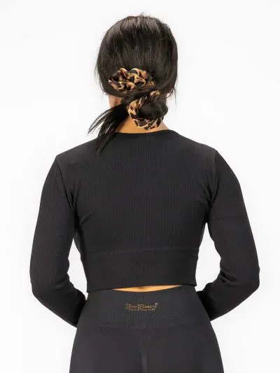 BRASIL BEAUTY Selena Ribbed Long Sleeve Crop Top
