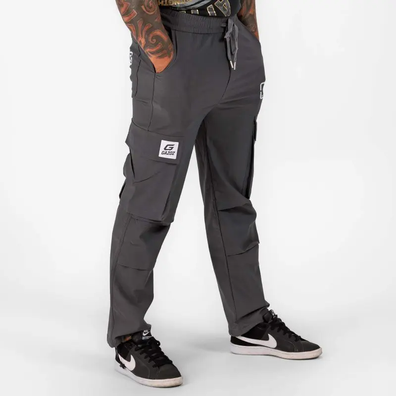 GAZOZ Lightweight Cargo Pants – Grey - Image 5