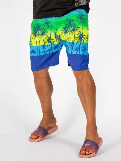 GAZOZ Surf Shorts – Blue Palm