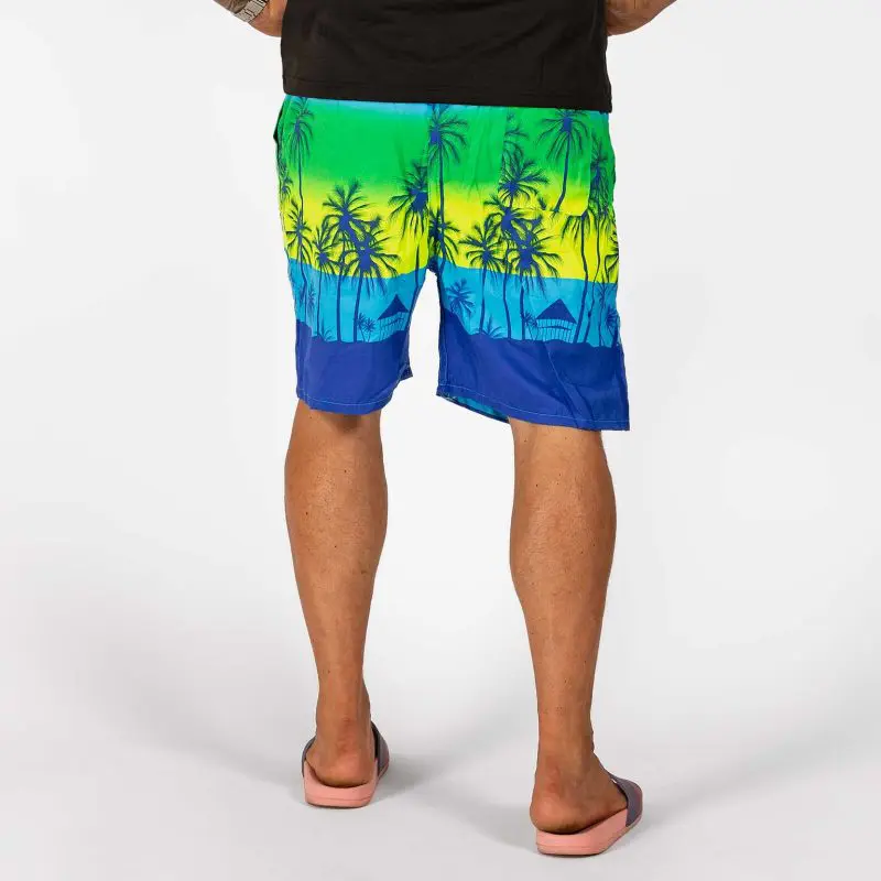 GAZOZ Surf Shorts – Blue Palm