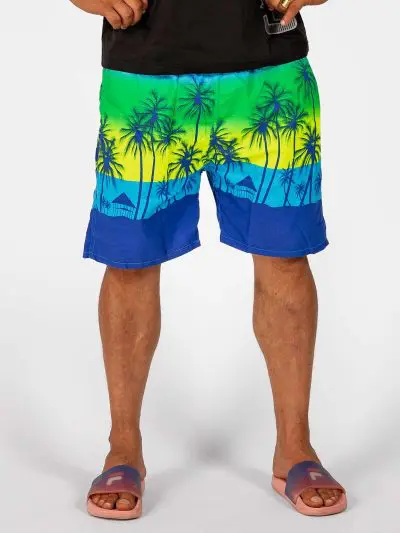 GAZOZ Surf Shorts – Blue Palm