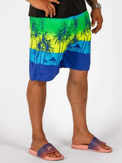 GAZOZ Surf Shorts – Blue Palm
