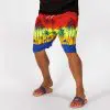 GAZOZ Surf Shorts – Red Palm