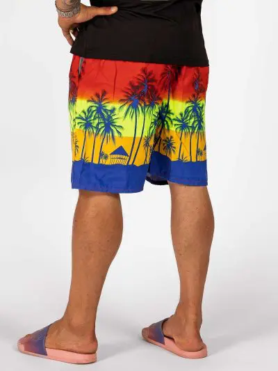 GAZOZ Surf Shorts – Red Palm