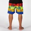 GAZOZ Surf Shorts – Red Palm
