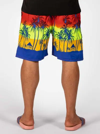 GAZOZ Surf Shorts – Red Palm