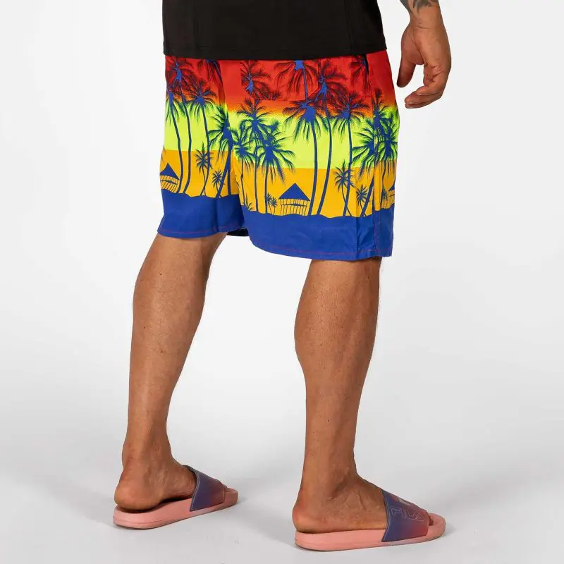 GAZOZ Surf Shorts – Red Palm