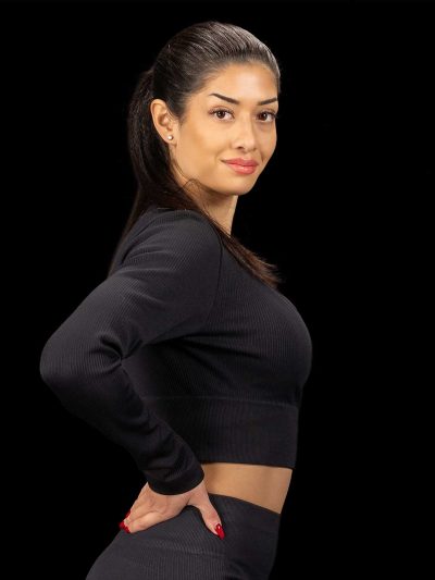 BRASIL BEAUTY Selena Ribbed Long Sleeve Crop Top