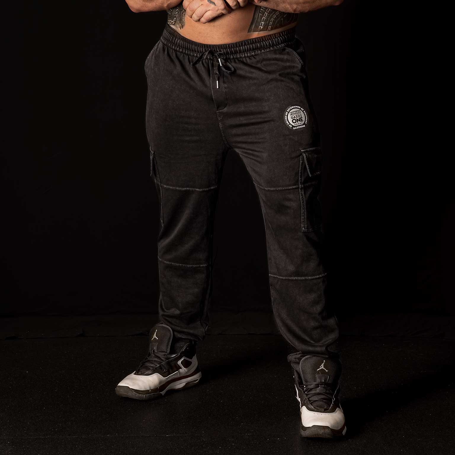 GAZOZ Grey Cargo College Pants